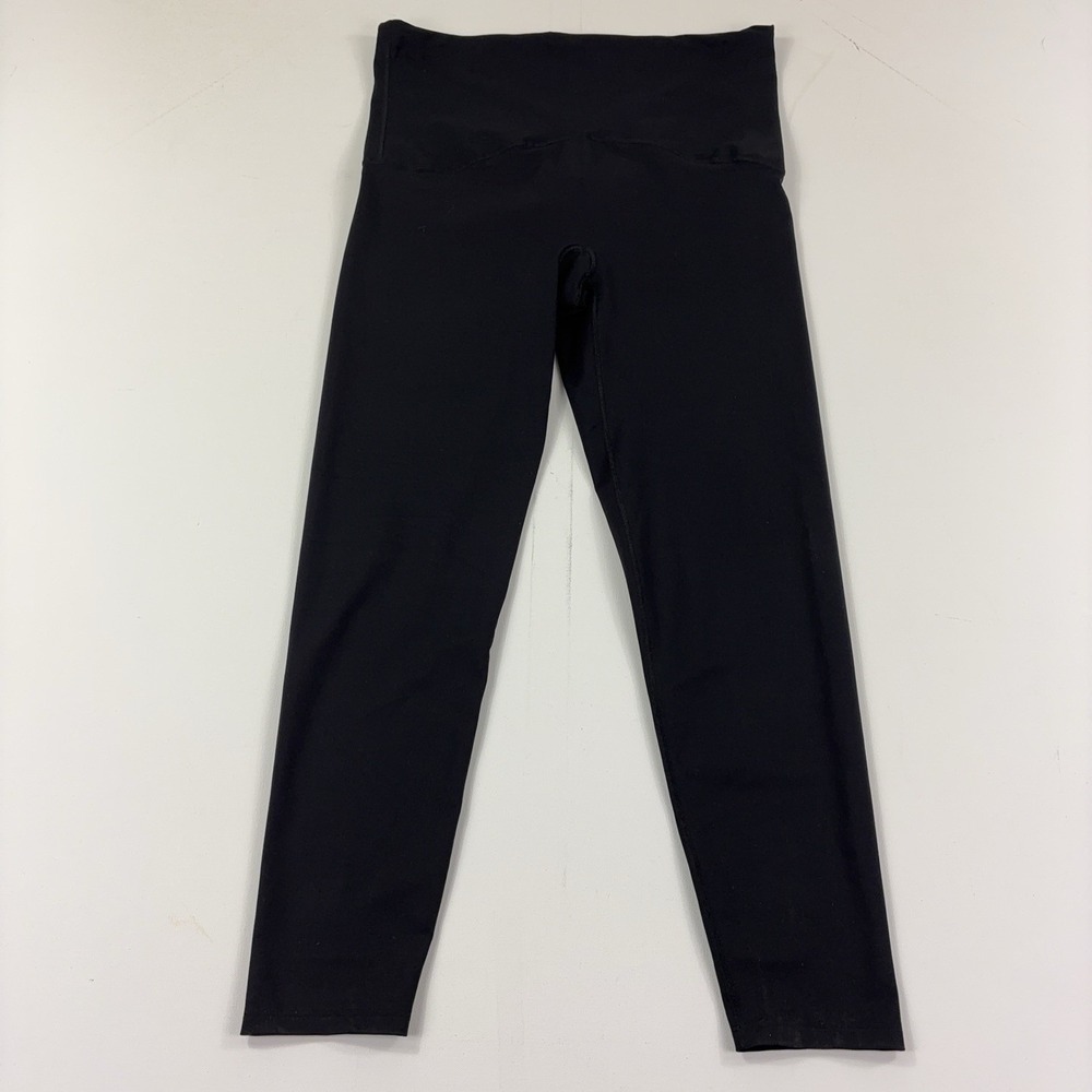 Spanx Shapewear Leggings Womens 1X Black High Waisted Slimming Stretch Control